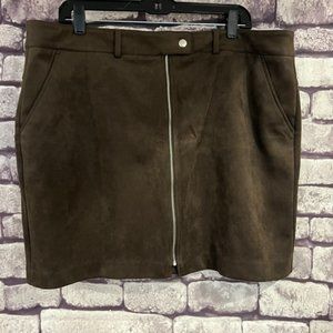 Apt. 9 Green Skirt W/ Front Zip Size XL